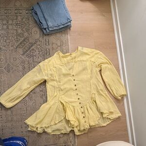 Free People - Yellow tunic/ swim cover up